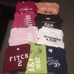Hollister and Abercrombie and Fitch shirt bundle